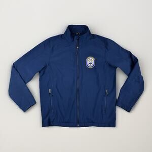 US Navy Mens M Navy Full Zip Fleece Jacket USS Pearl Harbor LSD 52 Deployment